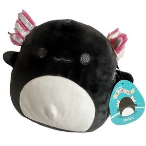 NWT Jaelyn the Axolotl 8” Squishmallow Black Pink Plush Stuffed Animal